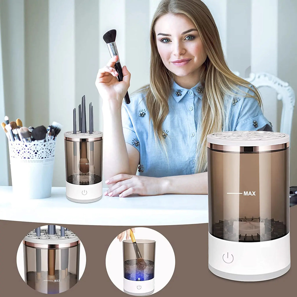 Sèche-brosse de maquillage électrique automatique
